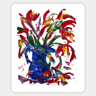 Flowers in Vase - Acrylic Sticker